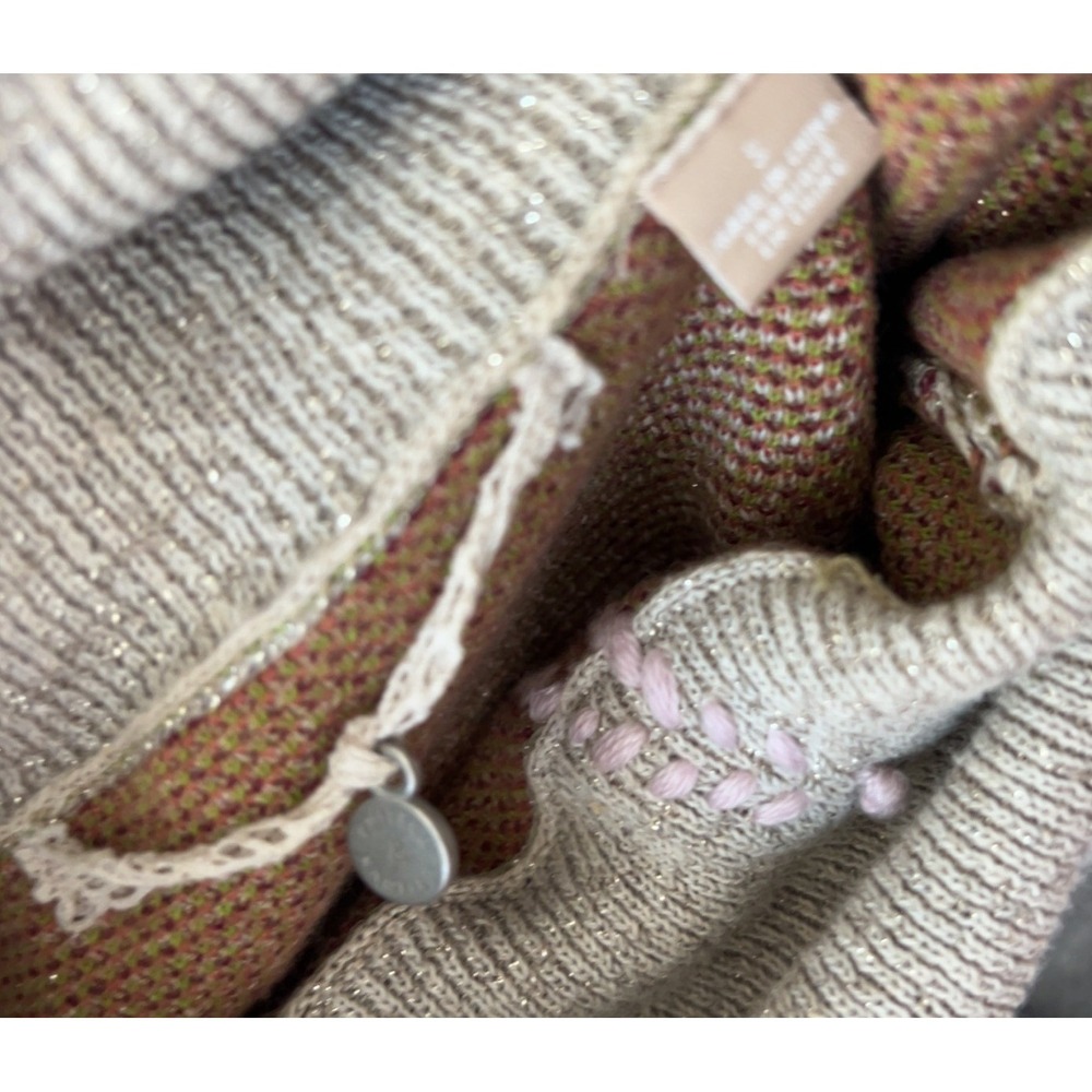 Anthropologie Knitted & Knotted Embroidered Petals Swing Dress Size‎ Small - Picture 9 of 15